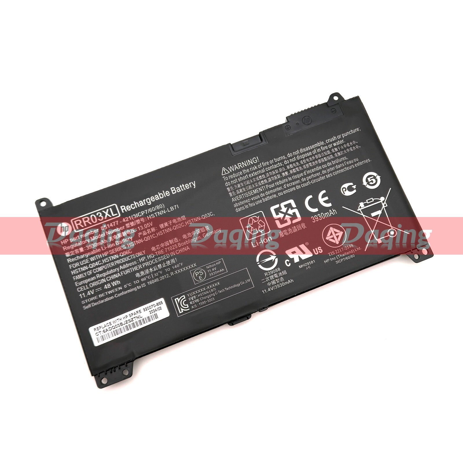 New Original RR03XL Battery for HP ProBook 430 440 450 455 470 G4 HSTNN-LB7I OEM