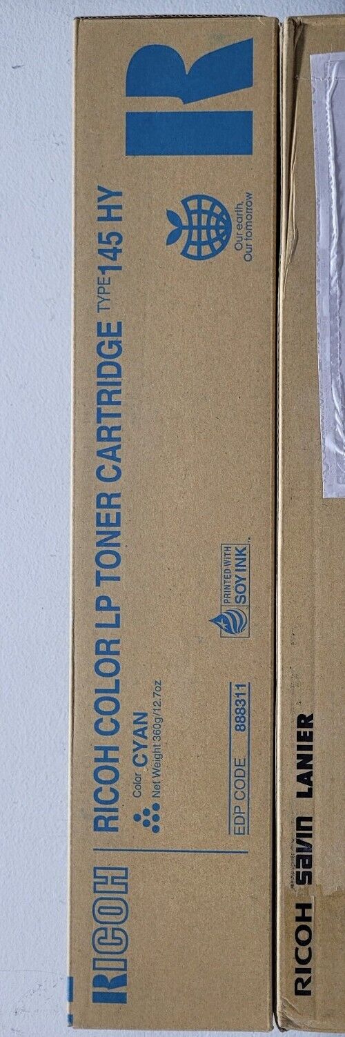 Ricoh 888311 Type 145 Cyan Toner Cartridge High Yield Genuine OEM
