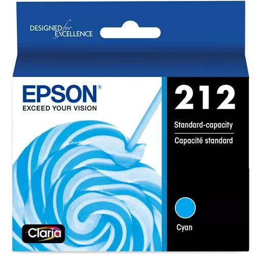 Genuine OEM Epson 212 Standard Capacity Cyan Ink Cartridge T212220