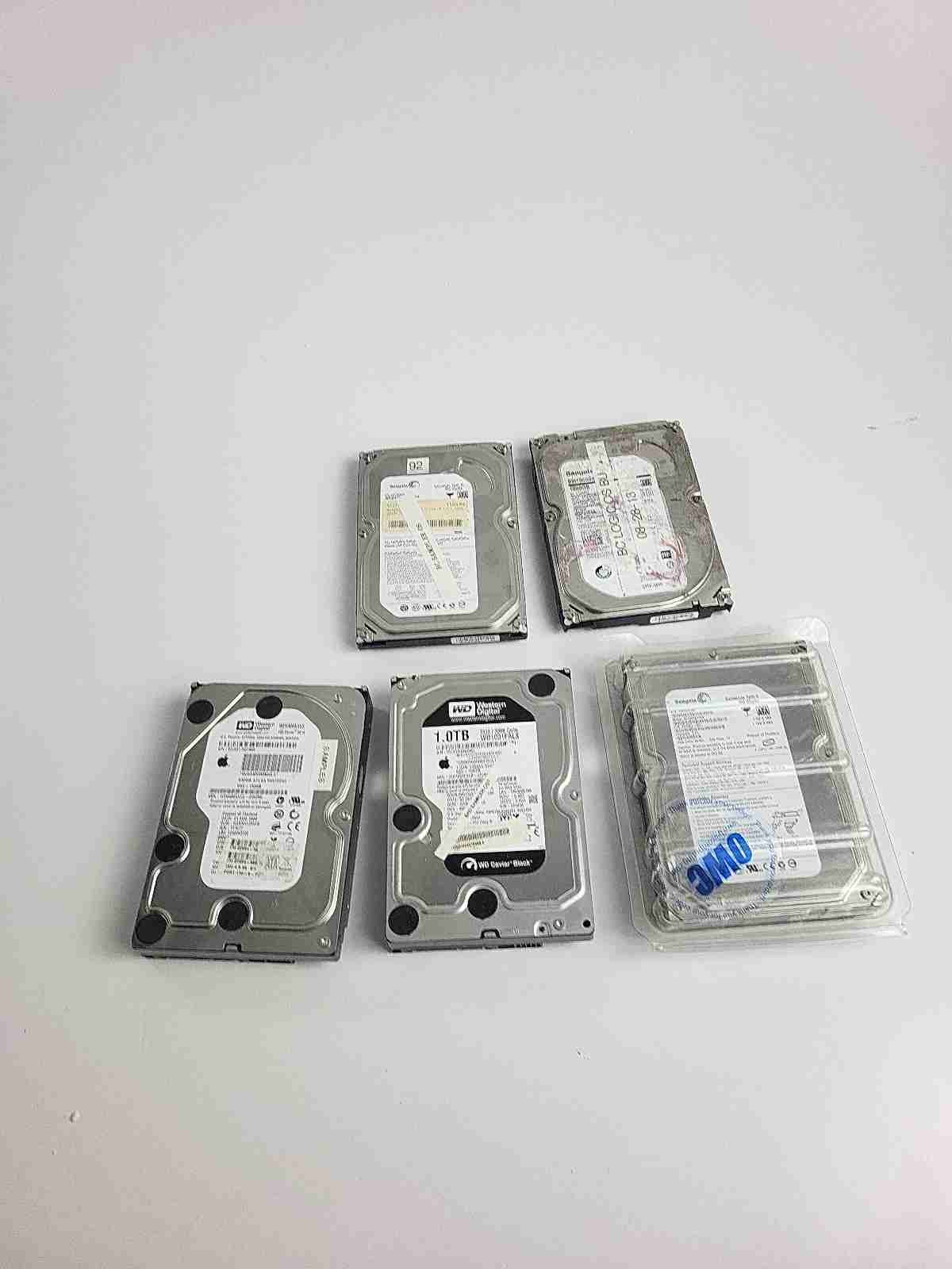 5x 3.5" SATA Hard Drives - 250GB 300GB 640GB 1TB - USED
