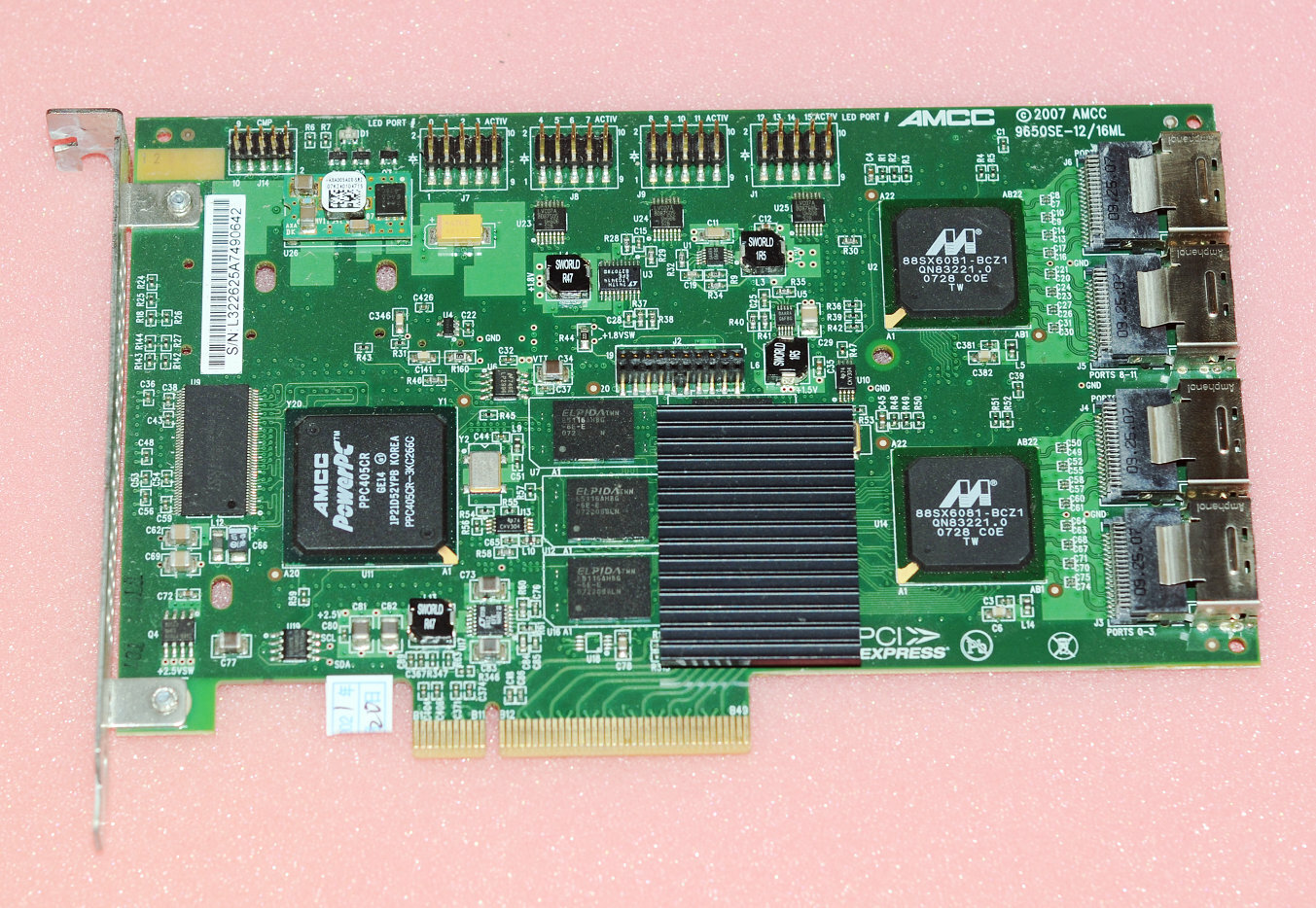 LSI 9650SE-16ML 3Stock SATA PCIe 16-Port RAID Controller