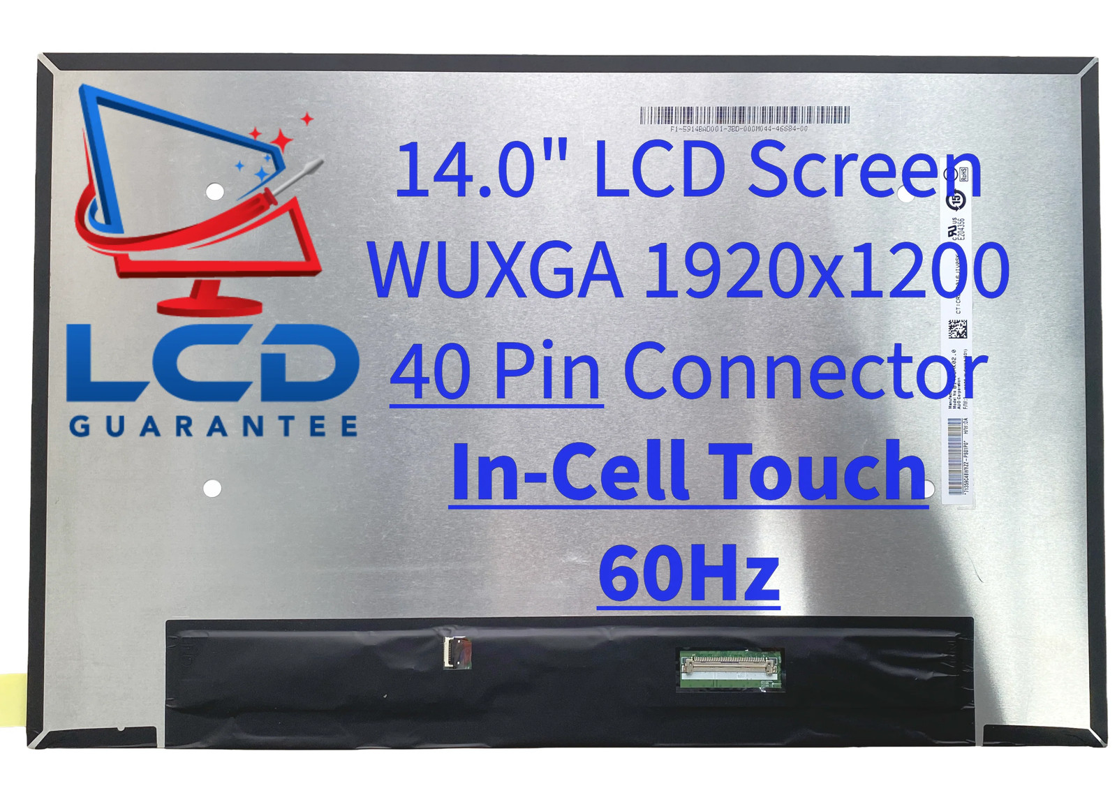 AUO B140UAK02.0 H/W:1A 14" WUXGA 60Hz In-Cell Touch Laptop LCD Screen