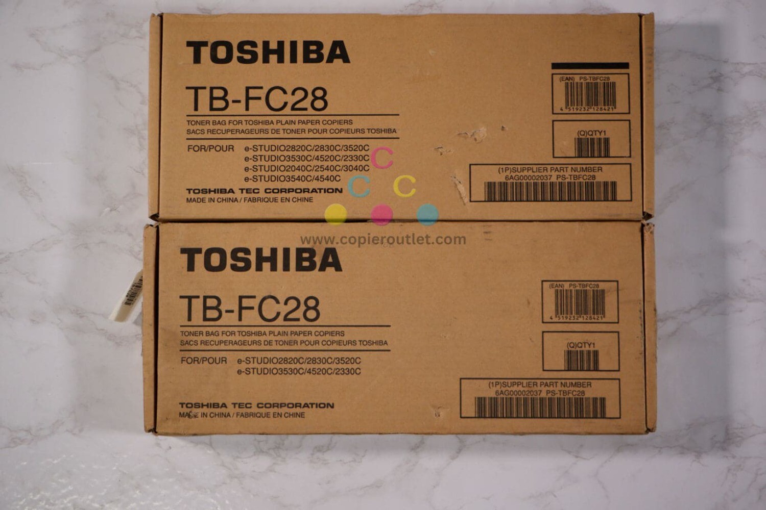 Lot of 2 OEM Toshiba eStudio2040C, 2330C, 2540C Waste Toner Container TB-FC28