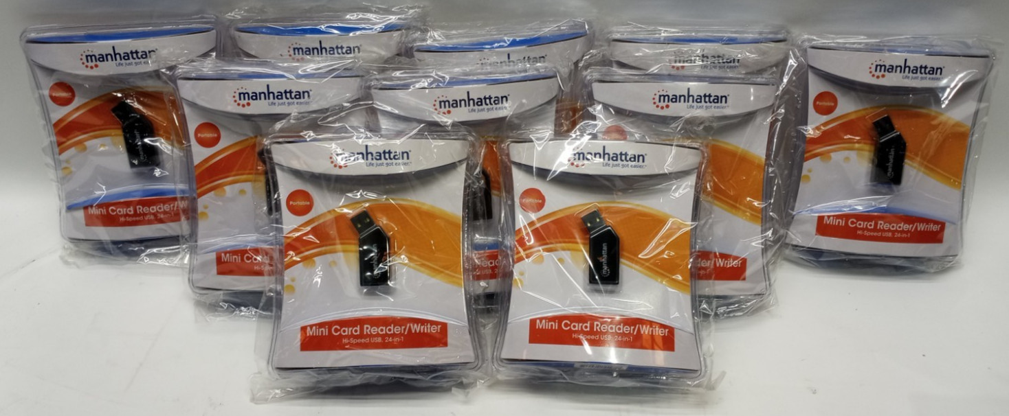 NEW SEALED Lot of 10 Manhattan Mini Card Reader/Writer Hi-Speed USB N2150 C0
