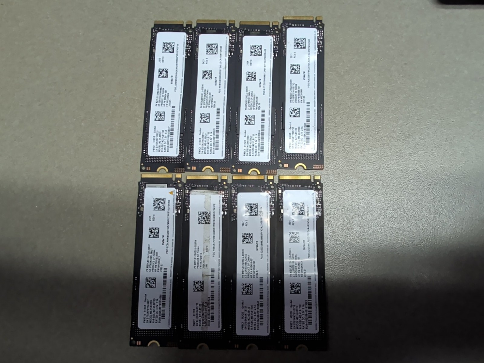 Lot of 8x Samsung PM9C1 512GB NVMe Gen4x4 M.2 2280 SSD Tested Wiped