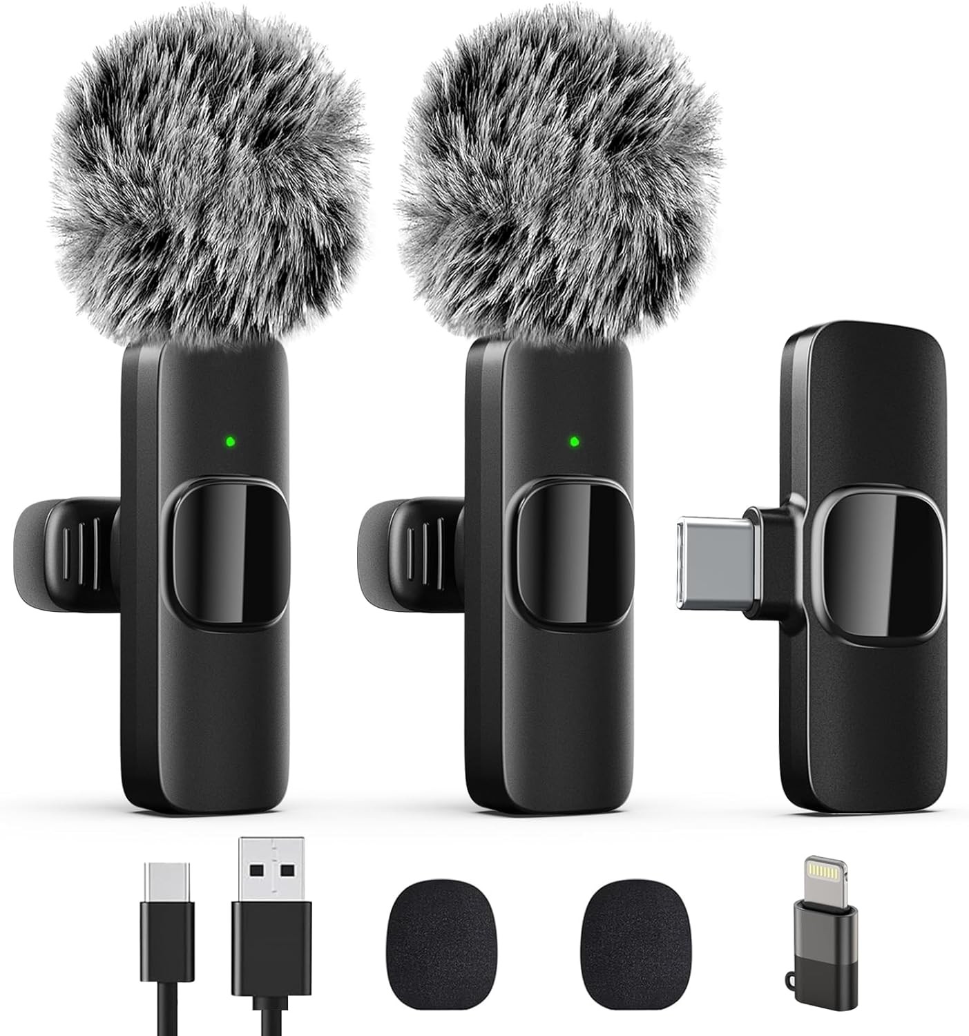 Professional Wireless Lavalier Lapel Microphone for iPhone, iPad, Mini Video Rec