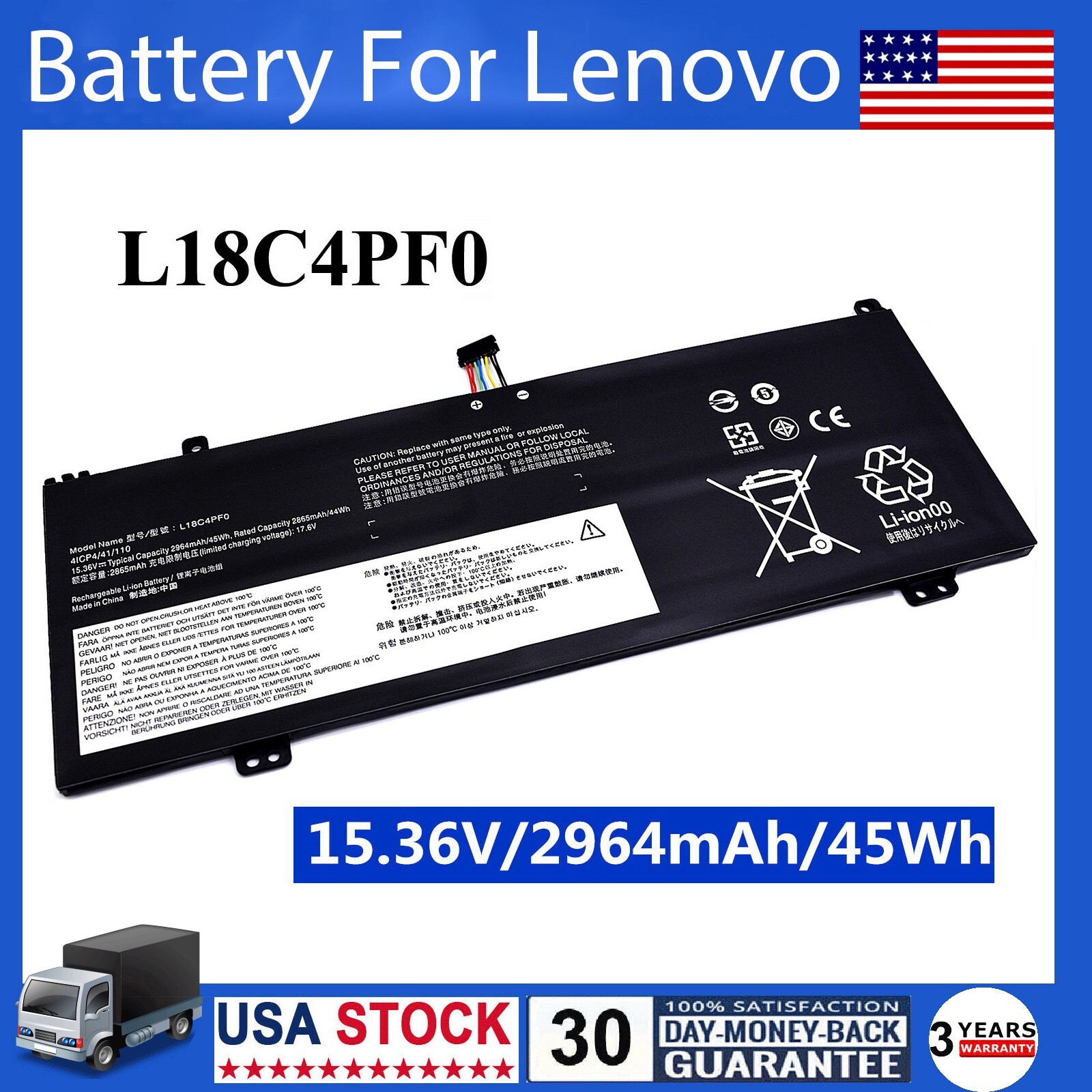 L18C4PF0 L18D4PF0 L18M4PF0 Battery For Lenovo ThinkBook 13s-IWL 13s-IML 14s-IWL