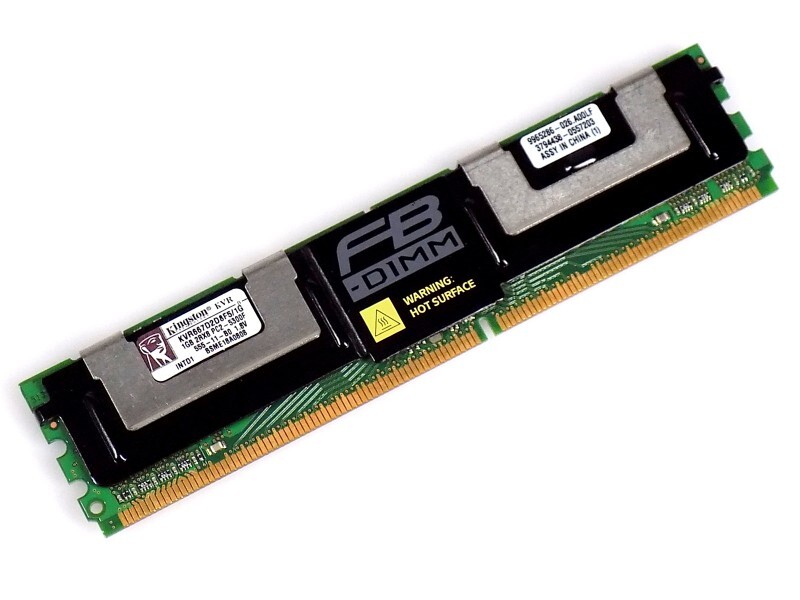 1GB Kingston KVR667D2D8F5/1G DDR2-667Mhz PC2-5300F CL5 1.8V ECC Fully Buffered