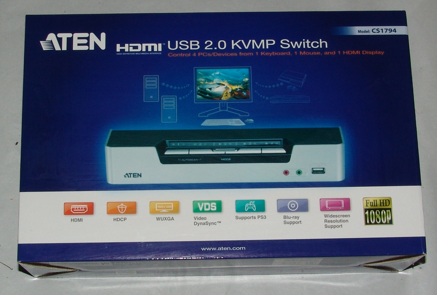 ATEN CS1794 4-Port USB HDMI KVMP Switch