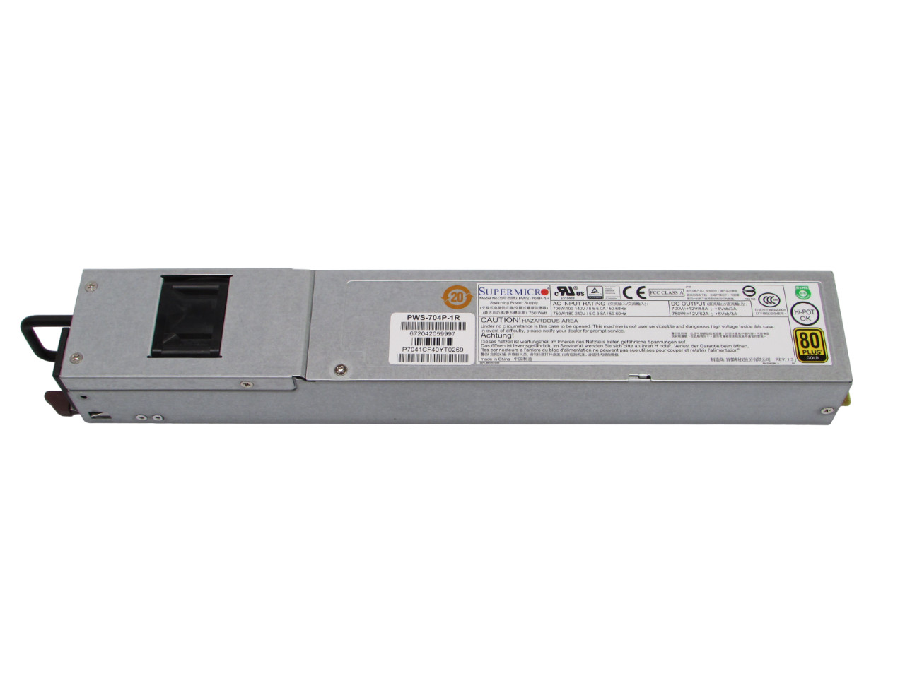 Supermicro PWS-704P-1R 750W Server Power Supply Unit PSU