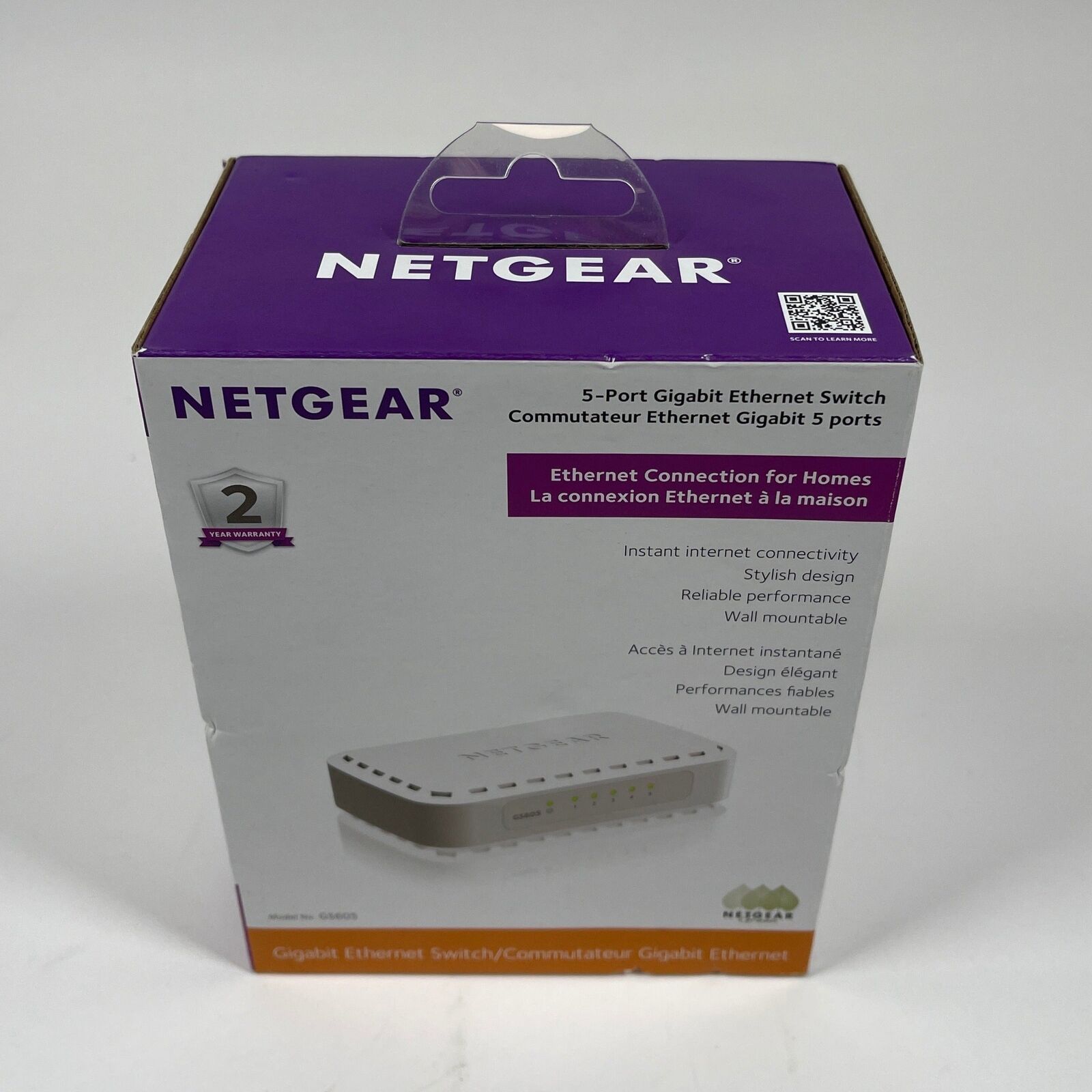 New Netgear Gigabit Ethernet 5-Port Unmanaged Switch GS605v5