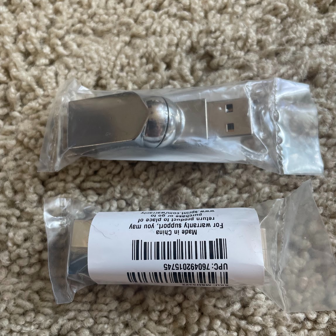 2x Computer Swivel Angle USB Adapter Rotates For Mouse/Keyboard