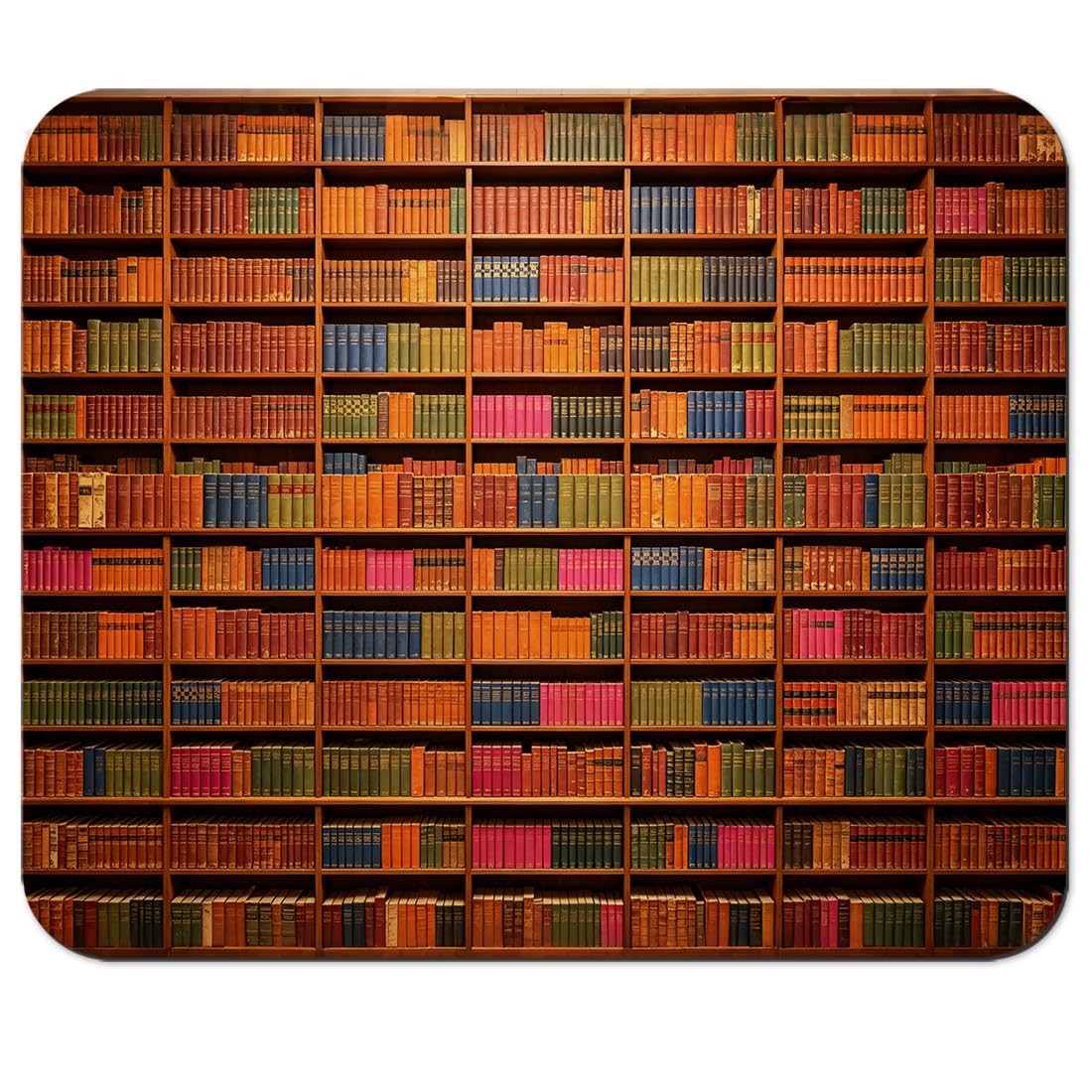 HAOSSUW Mouse Pad, Vintage Bookshelf, 9.5x7.9 Inch