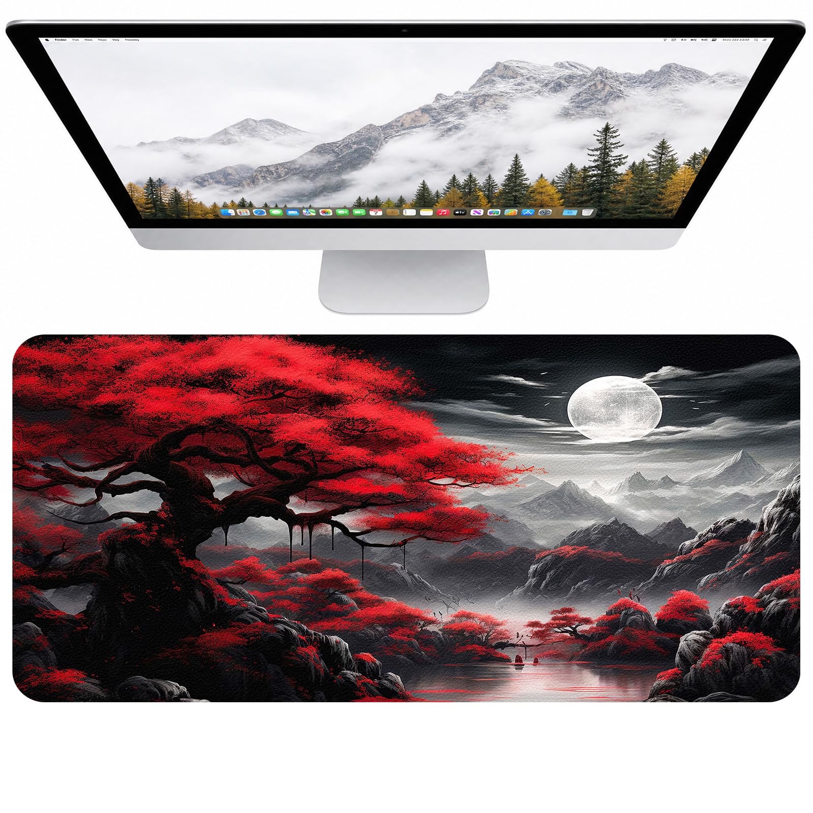 Leather Desk Mat, Desk Pad for Keyboard and Mouse Large Mouse Pads for Desk |...