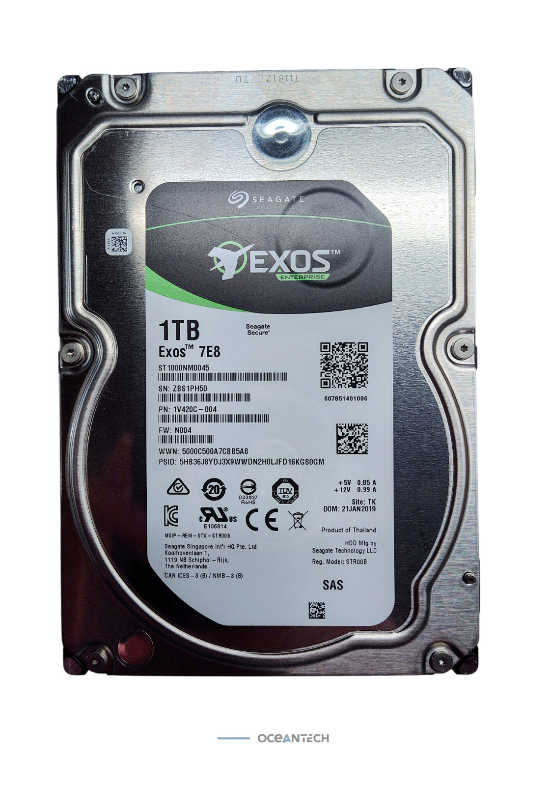 Seagate Exos 7E8 ST1000NM0045 1TB SAS 7200RPM 128MB 3.5" HDD Grade A