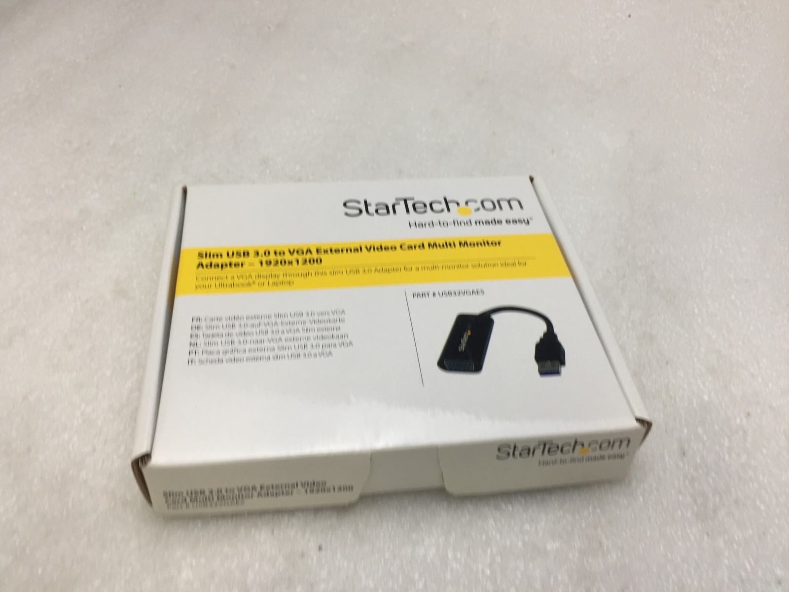 Startech Slim USB 3.0 VGA External Video Card Monitor Adapter USB32VGAES NOB