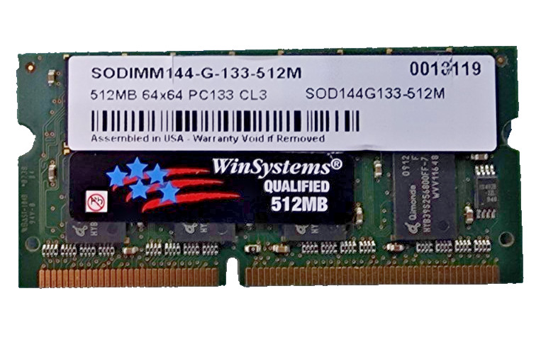 512MB PC133 SODIMM 144 Pin Laptop RAM Memory WinSystems Qimonda HYB39S256800FF