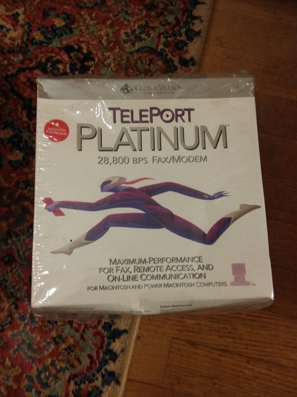 001 Vintage Teleport Platinum 28,800 Fax Modem Box Only Power Mac 