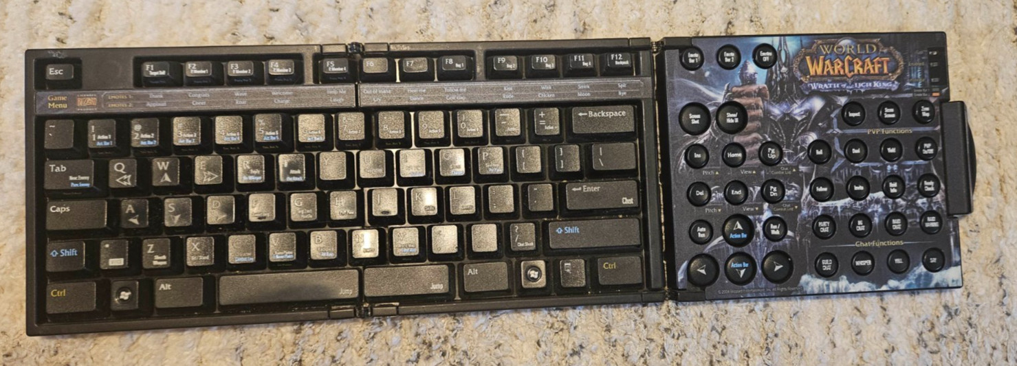 ZBoard Gaming Keyboard Keyset - WOW Wrath of the Lich King- USED - KEYSET ONLY