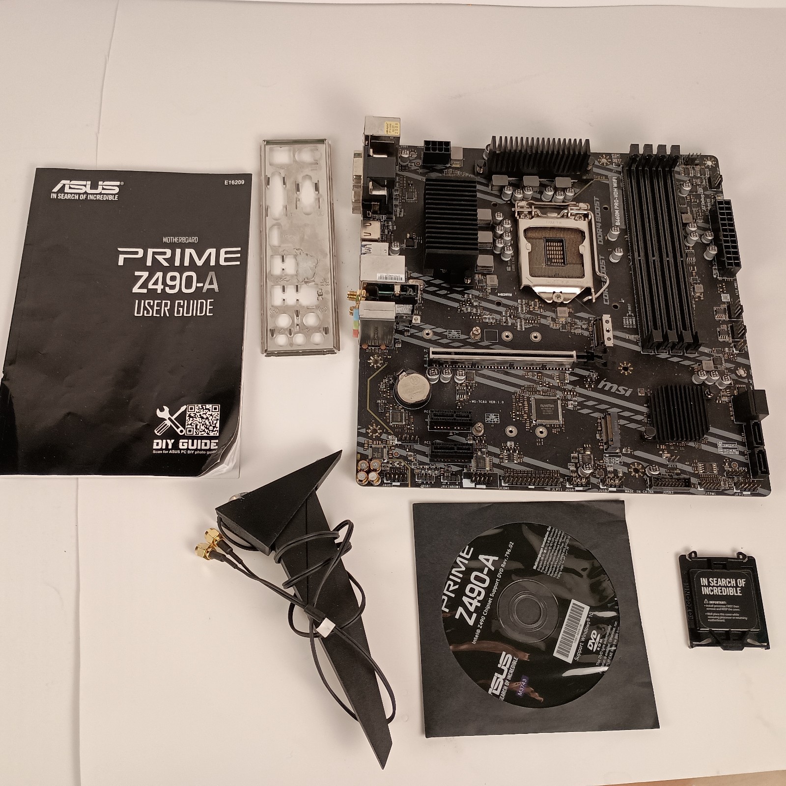 MSI B460M-A PRO MicroATX LGA1200 DDR4 M.2 PCIe HDMI On-Board Audio (FOR PARTS)
