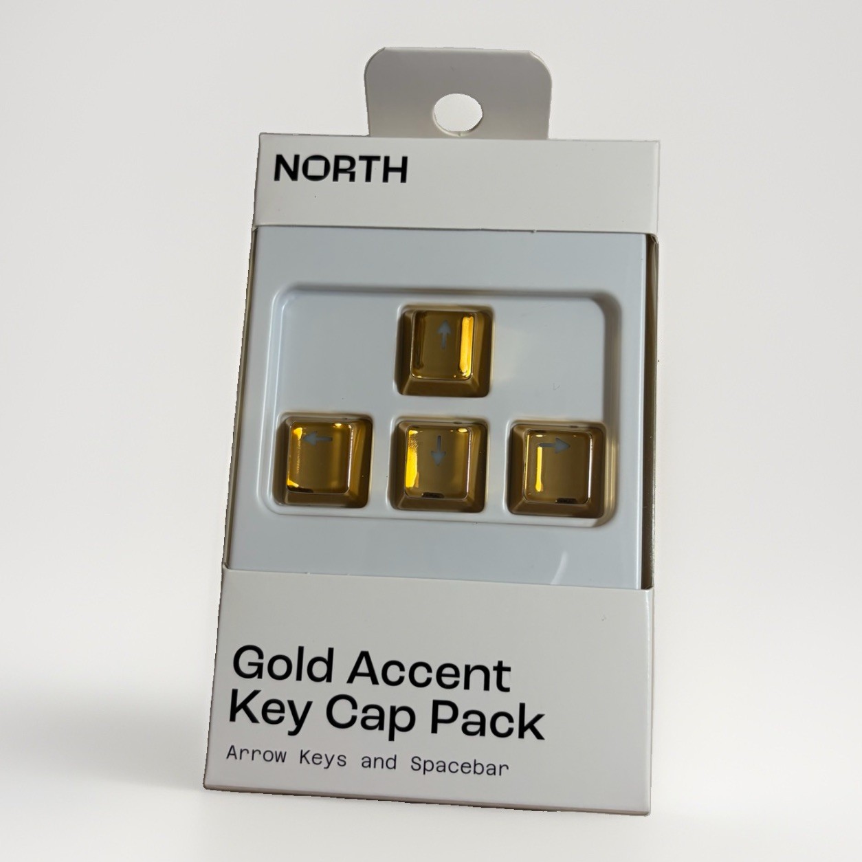 NEW North Key Cap Pack Gold Accent Print Arrow Keys and Spacebar