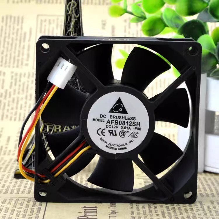 Delta AFB0812SH DC12V 0.51A 8025 8CM 3-Pin PWM Cooling Fan