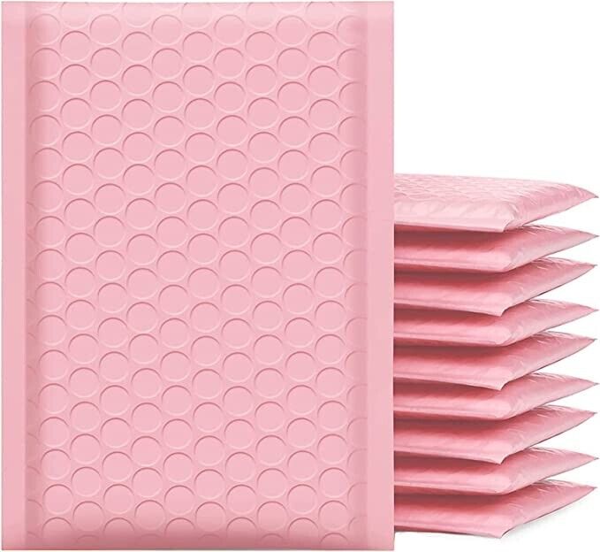 SuperPackage® 250 #0 6 X 9 Poly Bubble Mailers Padded Envelopes-Light Pink
