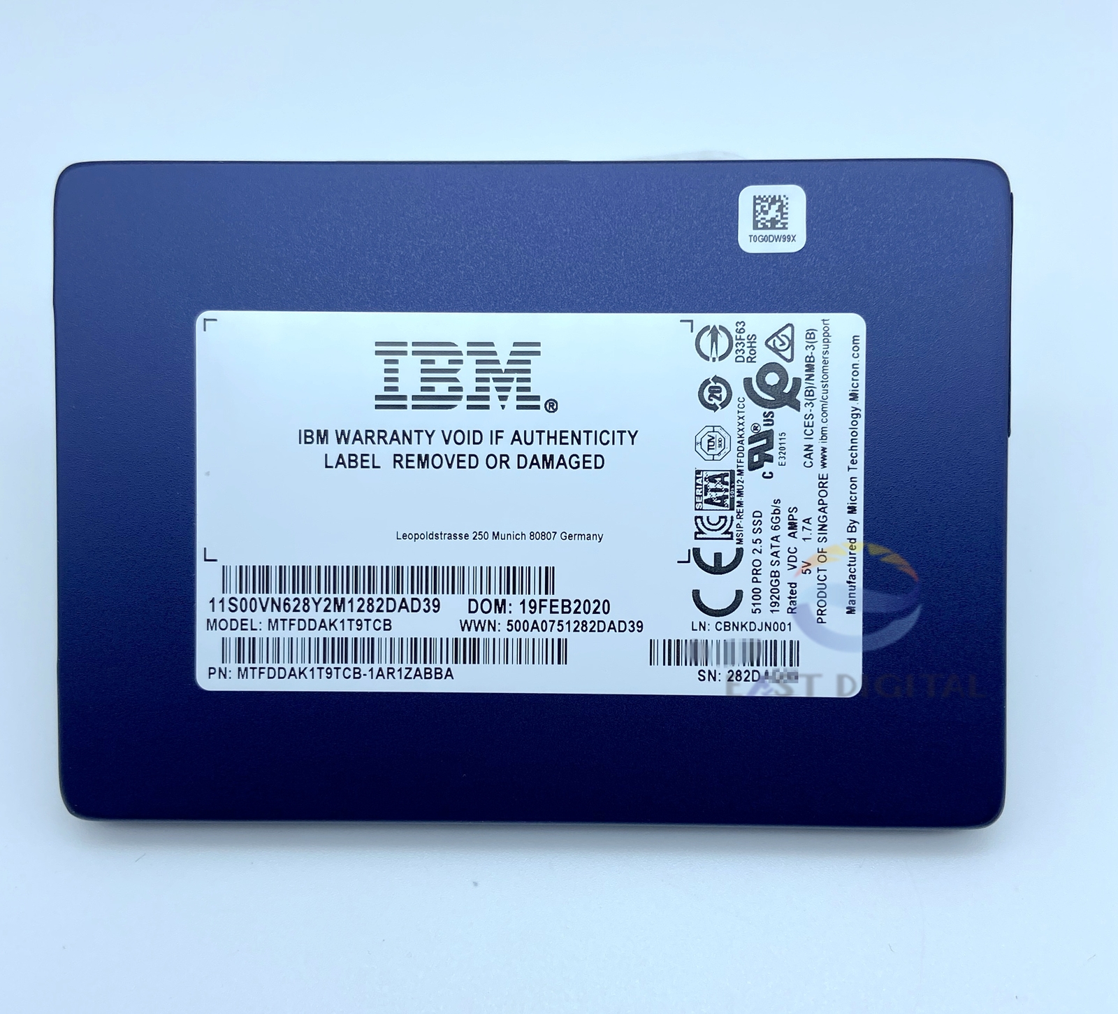 Micron 5100 PRO IBM Series 1.92TB SATA 6Gb/s 2.5in SSD MTFDDAK1T9TCB