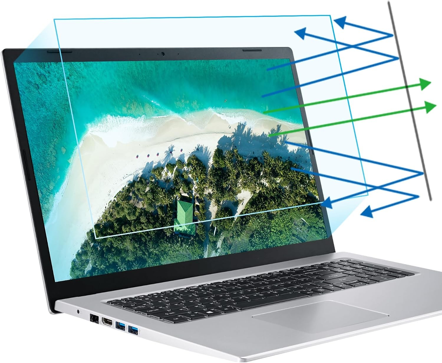 17.3 inch 16:9 Anti Glare Matte Laptop Screen Protector 2-Pack for HP/Lenovo/Ace