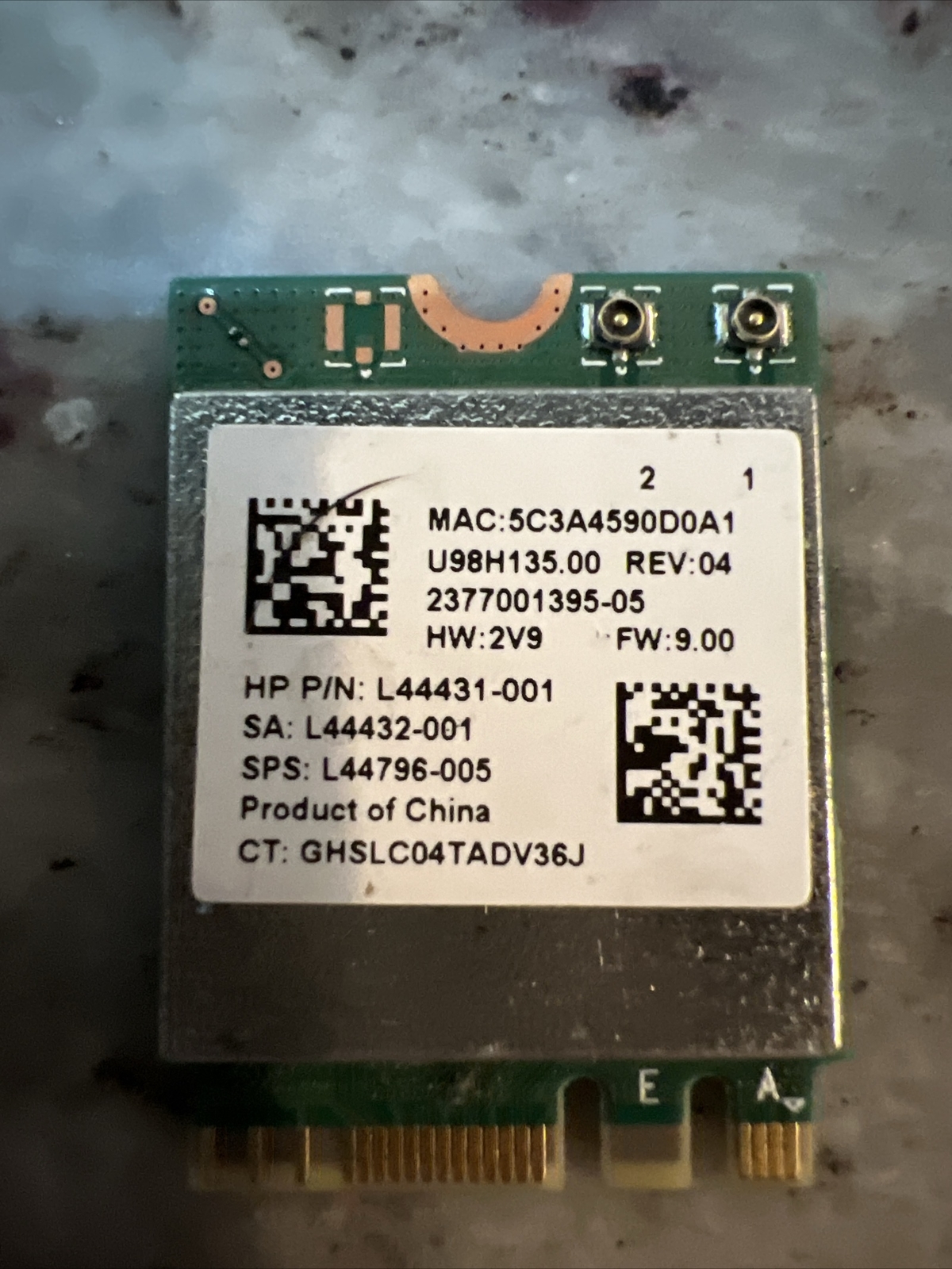 REALTEK RTL8822CE NGFF M.2 2230 WLAN BLUETOOTH 4.2 WIFI L44431-001 L44431-002