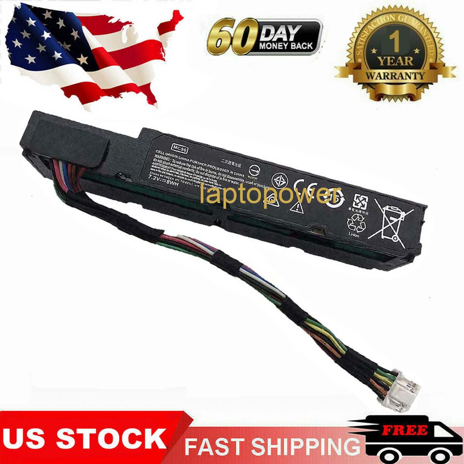MC96 New Battery for HP Smart Array P840AR P440AR Controller Series 7.2V 8Wh