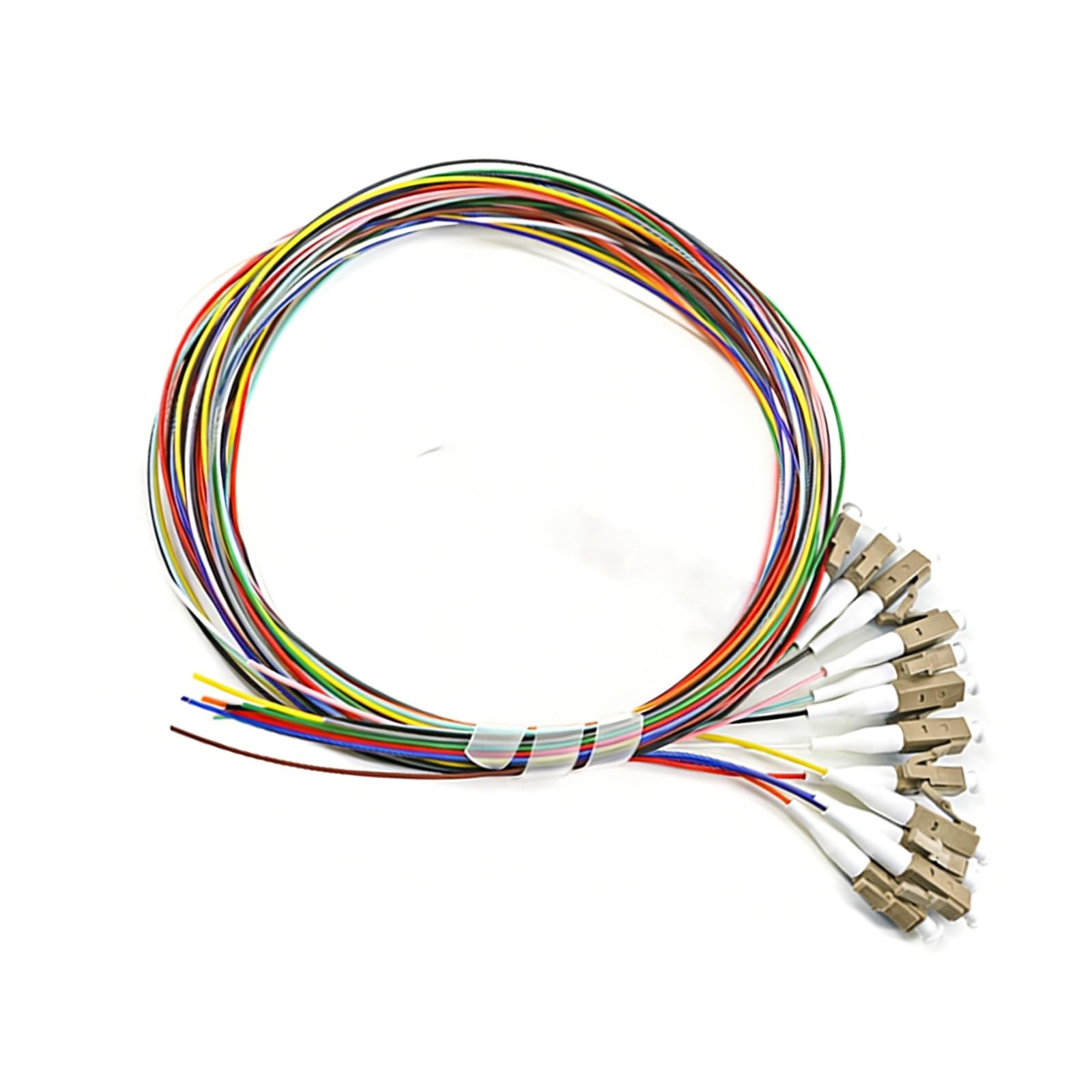 LC/UPC OM3 Fiber Optical Pigtail 0.9mm 1.5M 12 Color LSZH Cable 1 Pack