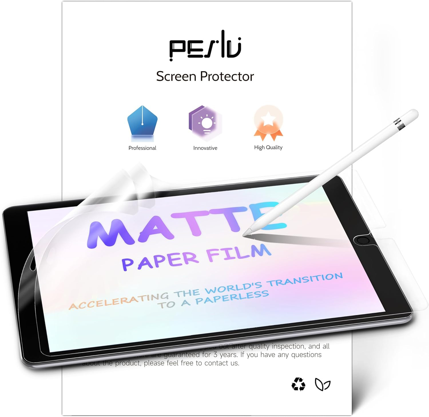2 Pack like Paper Screen Protector for Ipad 9Th/8Th/7Th , Matte anti Glare PET