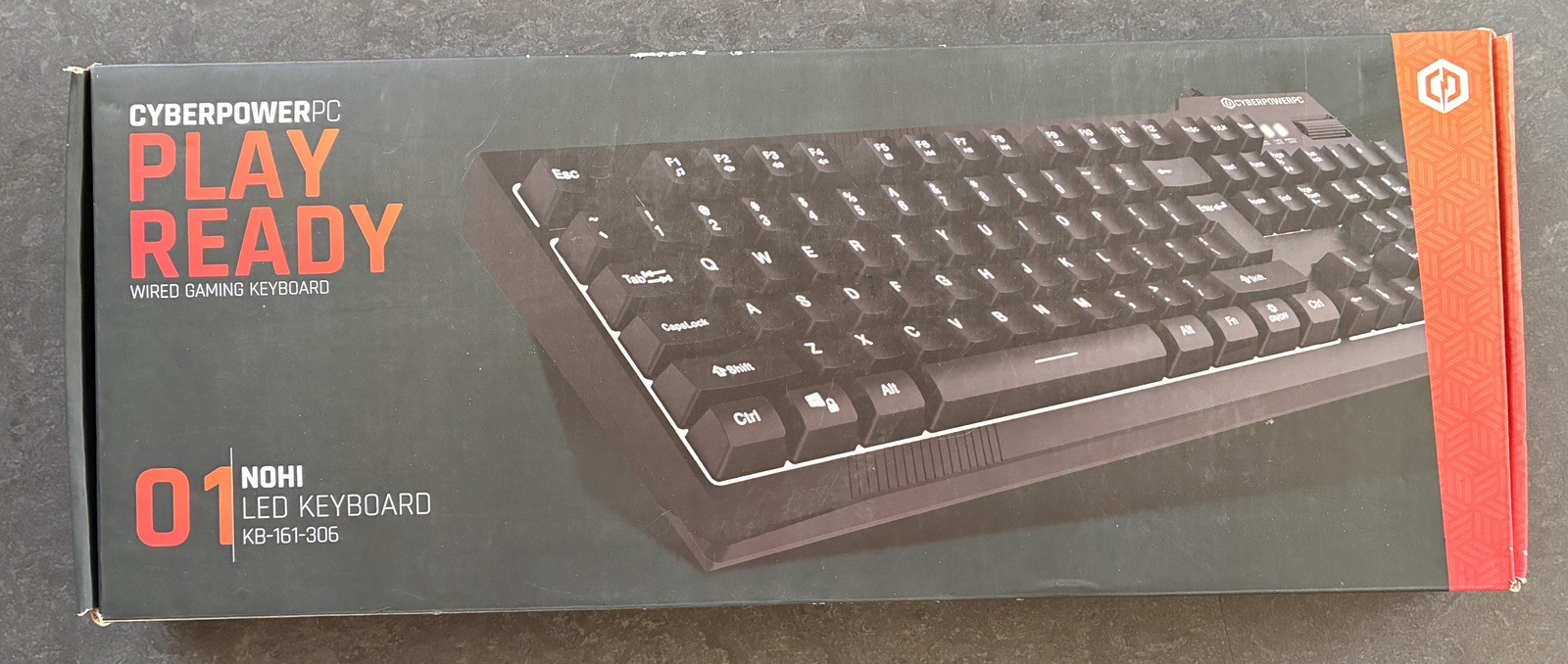 Cyberpower PC Play Ready 01 NOHI LED Wired Gaming Keyboard Black KB-161-306