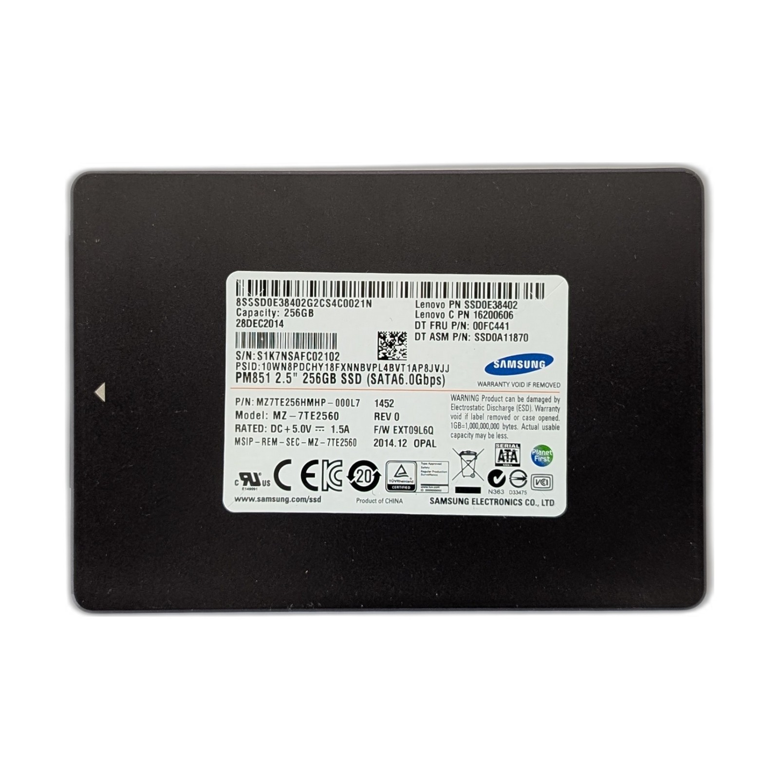 SAMSUNG PM851 LENOVO 250GB SATA 3 PS3 PS4 XBOX 870 EVO INTERNAL 2.5" 256GB SSD