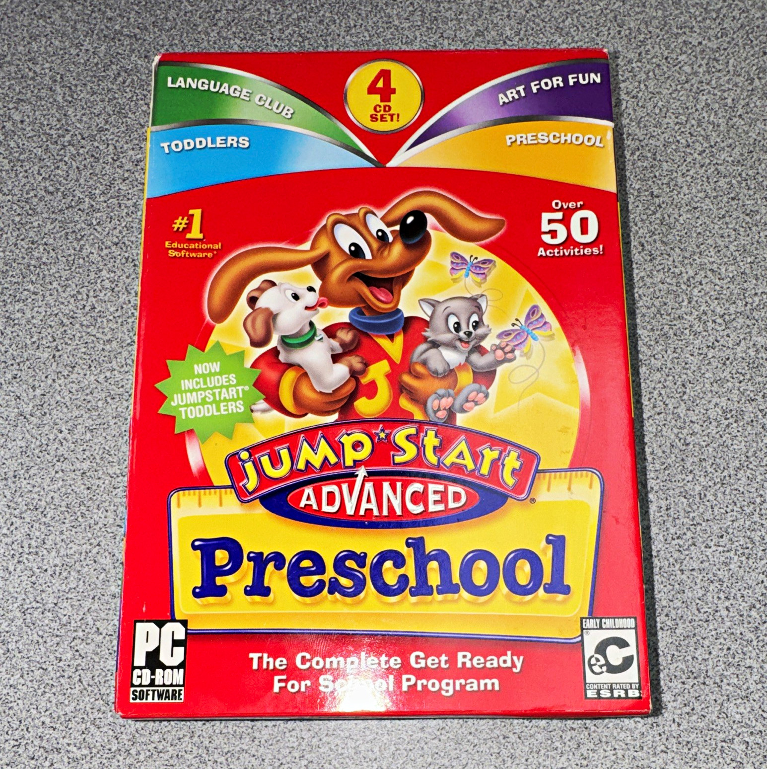 JumpStart Advanced Preschool (4) CD Set CD-ROM PC/Mac English Spanish French