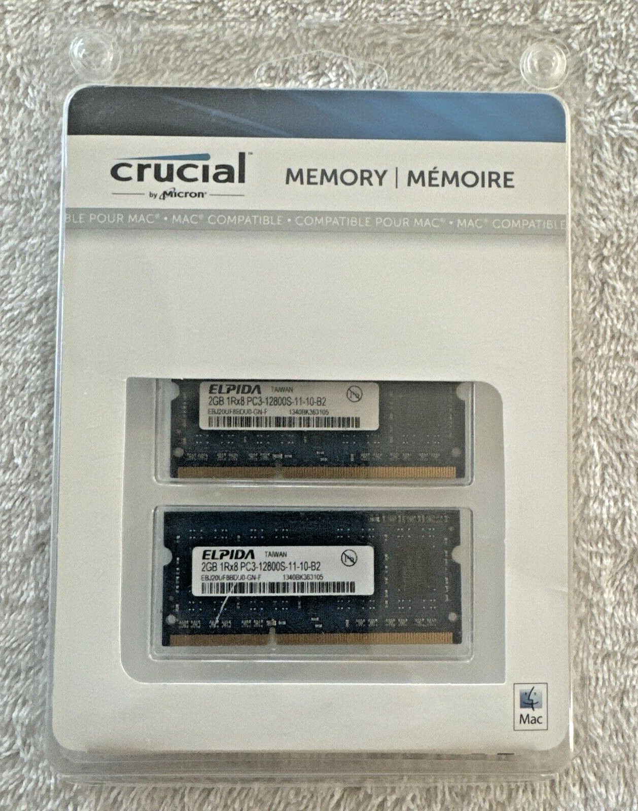 Crucial by Micron Elpida 4GB (2GB x2) Mac Compatible Memory