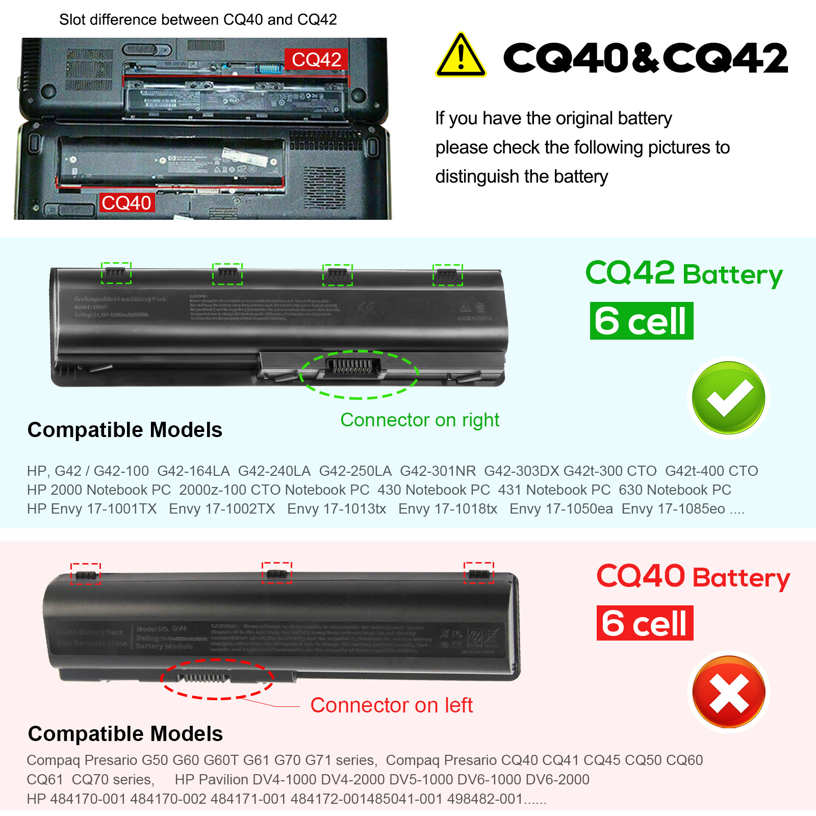 🧡LOT OF DM4 Battery For HP Pavilion CQ42 MU06 MU09 G4 G6 G7 G62 CQ56 593553-001