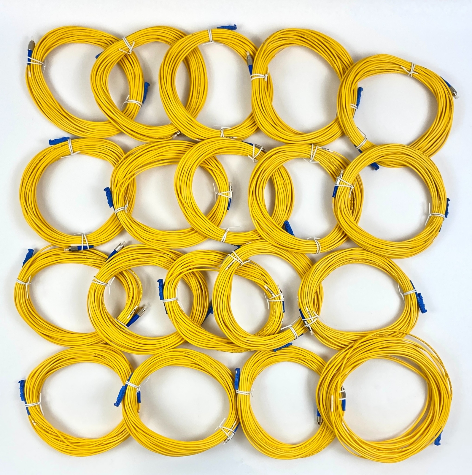 Corning SMF-28 Single-Mode Fiber Optic Cable LC to FC 50ft 15M Set of 19
