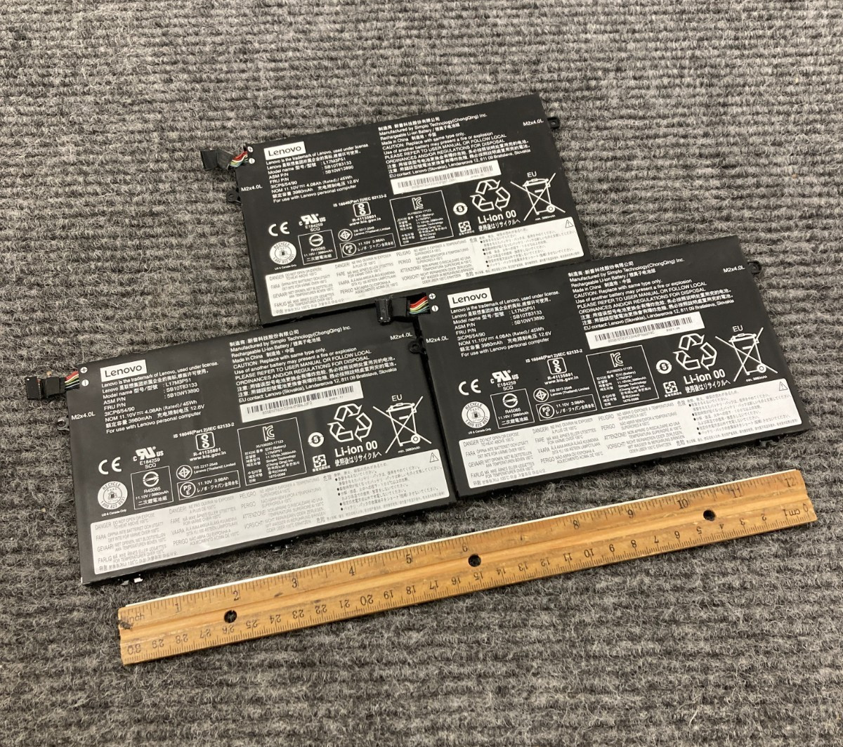 Lot of 3 Lenovo L17M3P51 Original Batteries For ThinkPad Laptop
