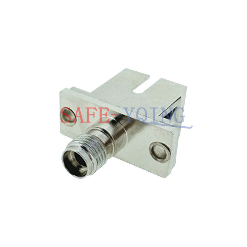 1PC SMA Female-SC Female Hybrid Adapter Flange Coupling Optical Fiber Connector 