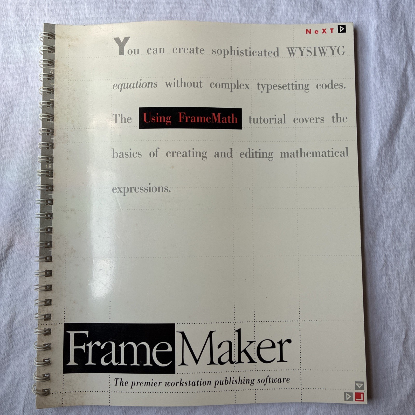 RARE VINTAGE NeXT Workstation FrameMaker “Using Frame Math” Manual