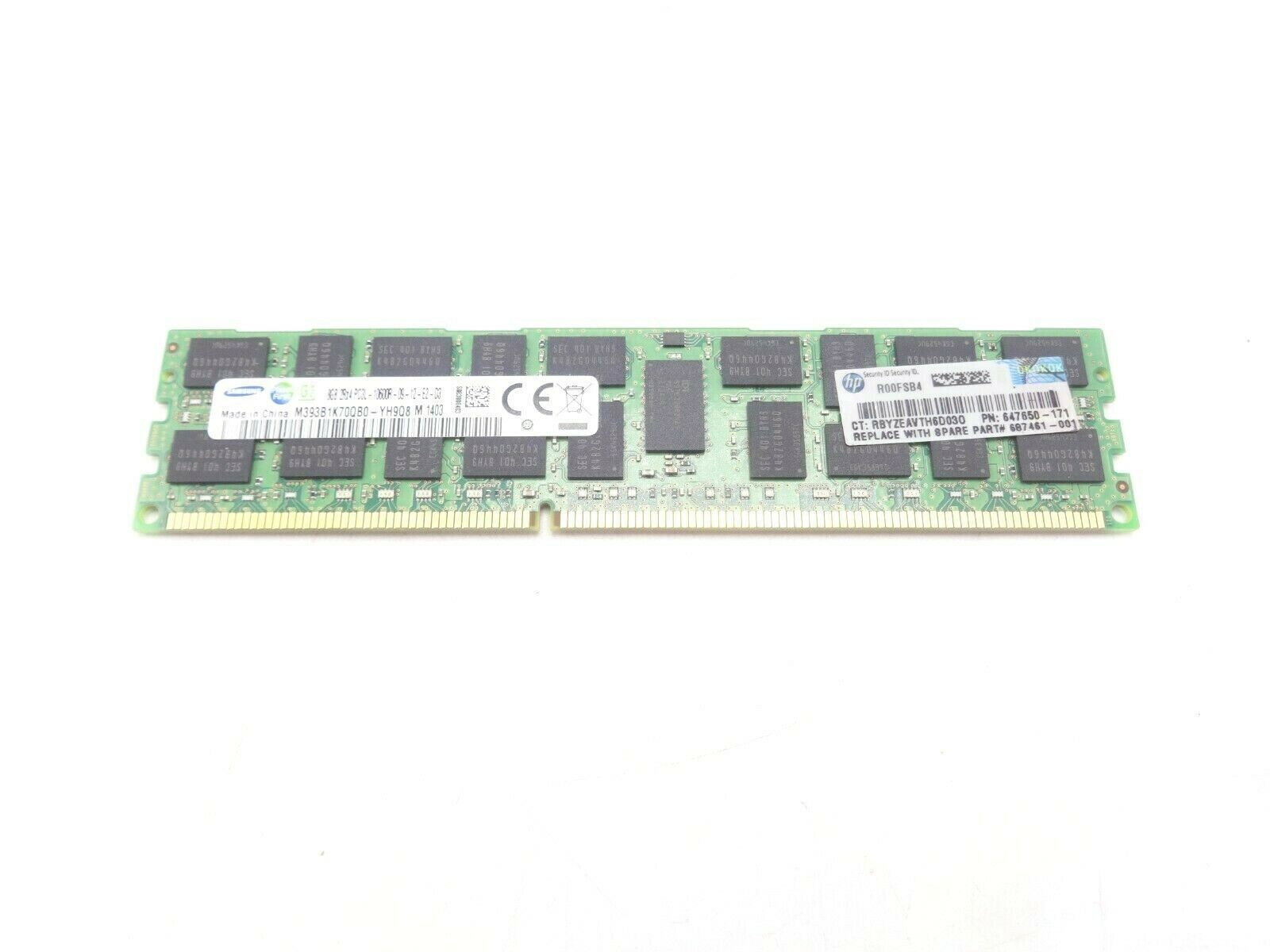 HP 647650-171 8GB PC3L-10600R 2Rx4 Memory Module