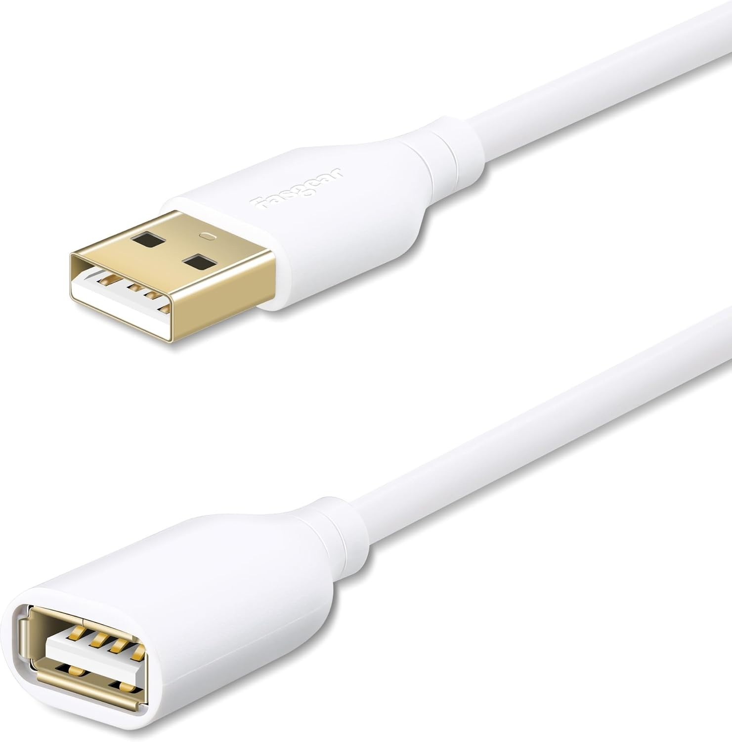 USB 2.0 Extension Cable, 6ft, White
