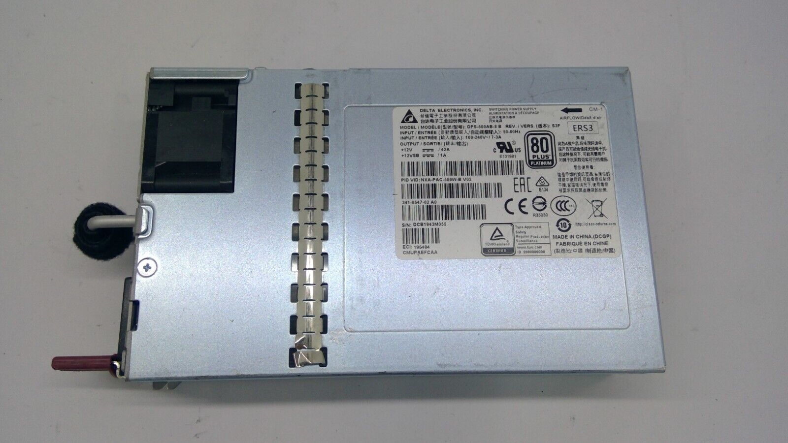 Cisco NXA-PAC-500W-B  series Power Supply 500W  341-0547-01