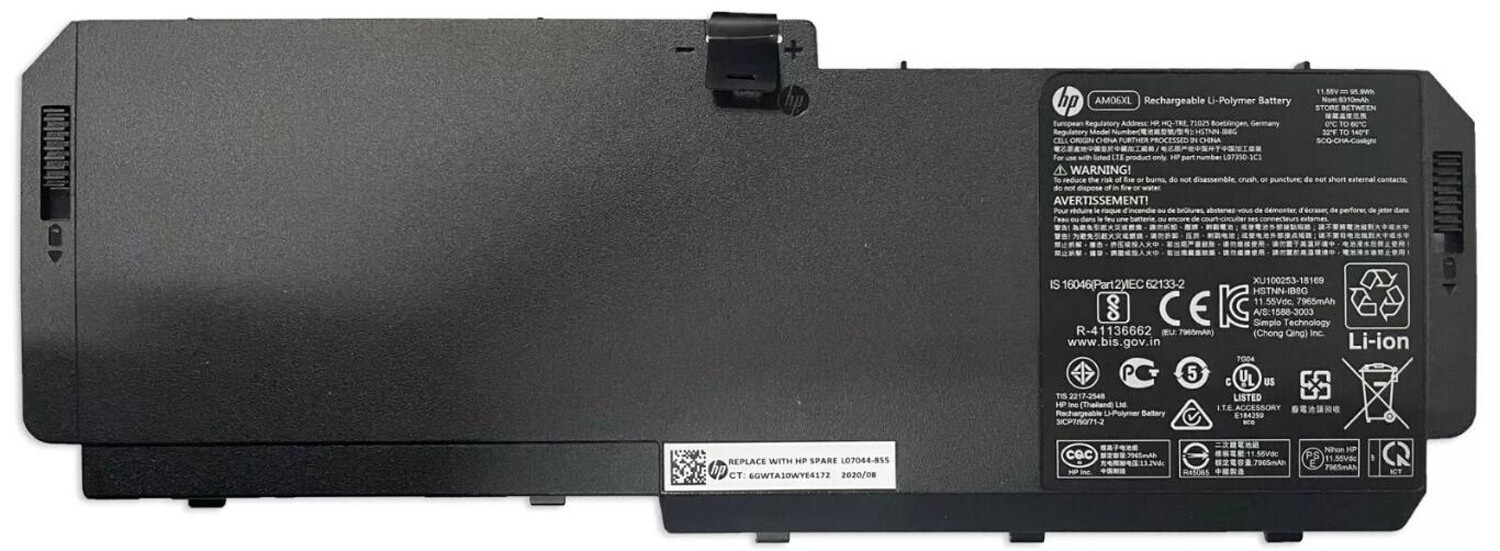 Genuine Laptop Battery HSTNN-IB8G AM06XL L07350-1C1 For HP ZBook 17 G5 G6 Series