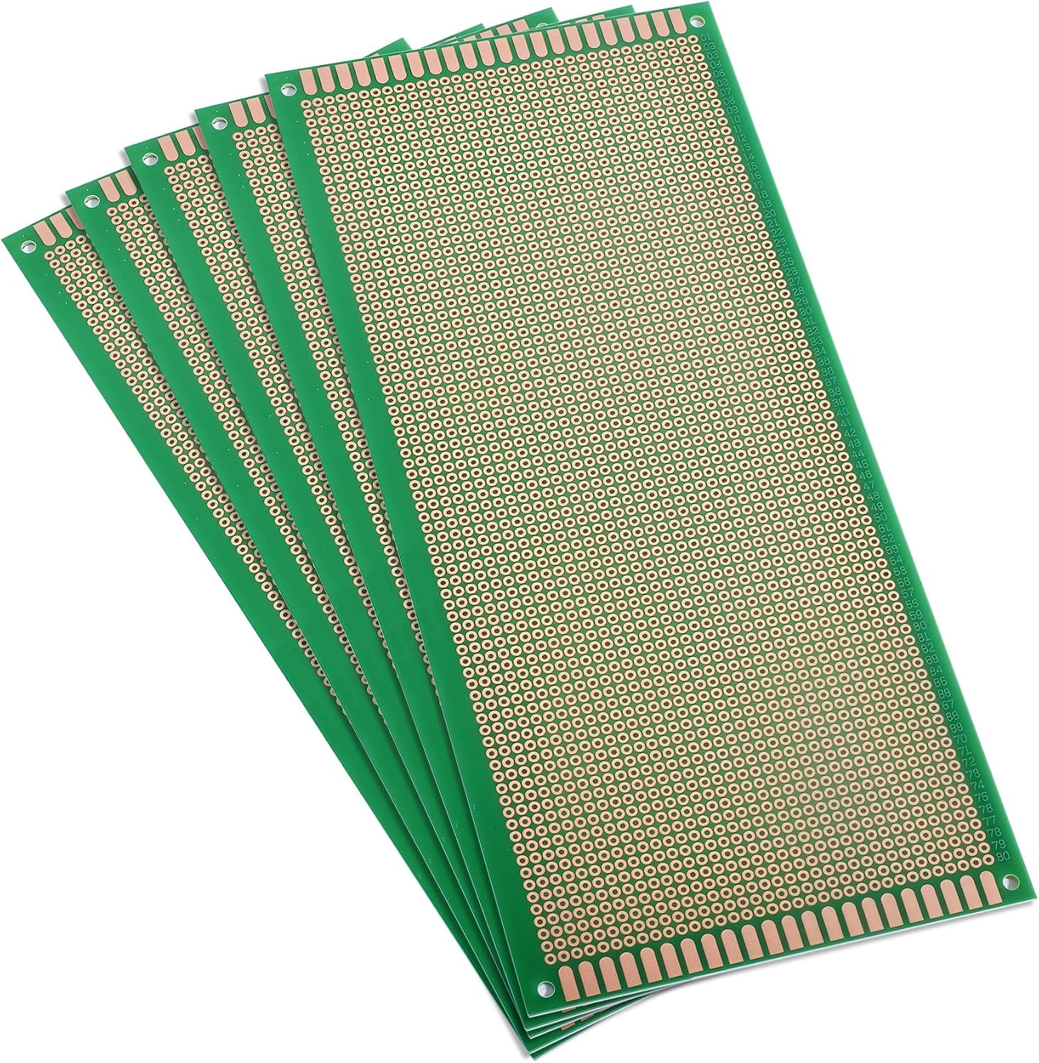 5 Pcs PCB Board, 12X18Cm, Copper through Holes, Solder-Able