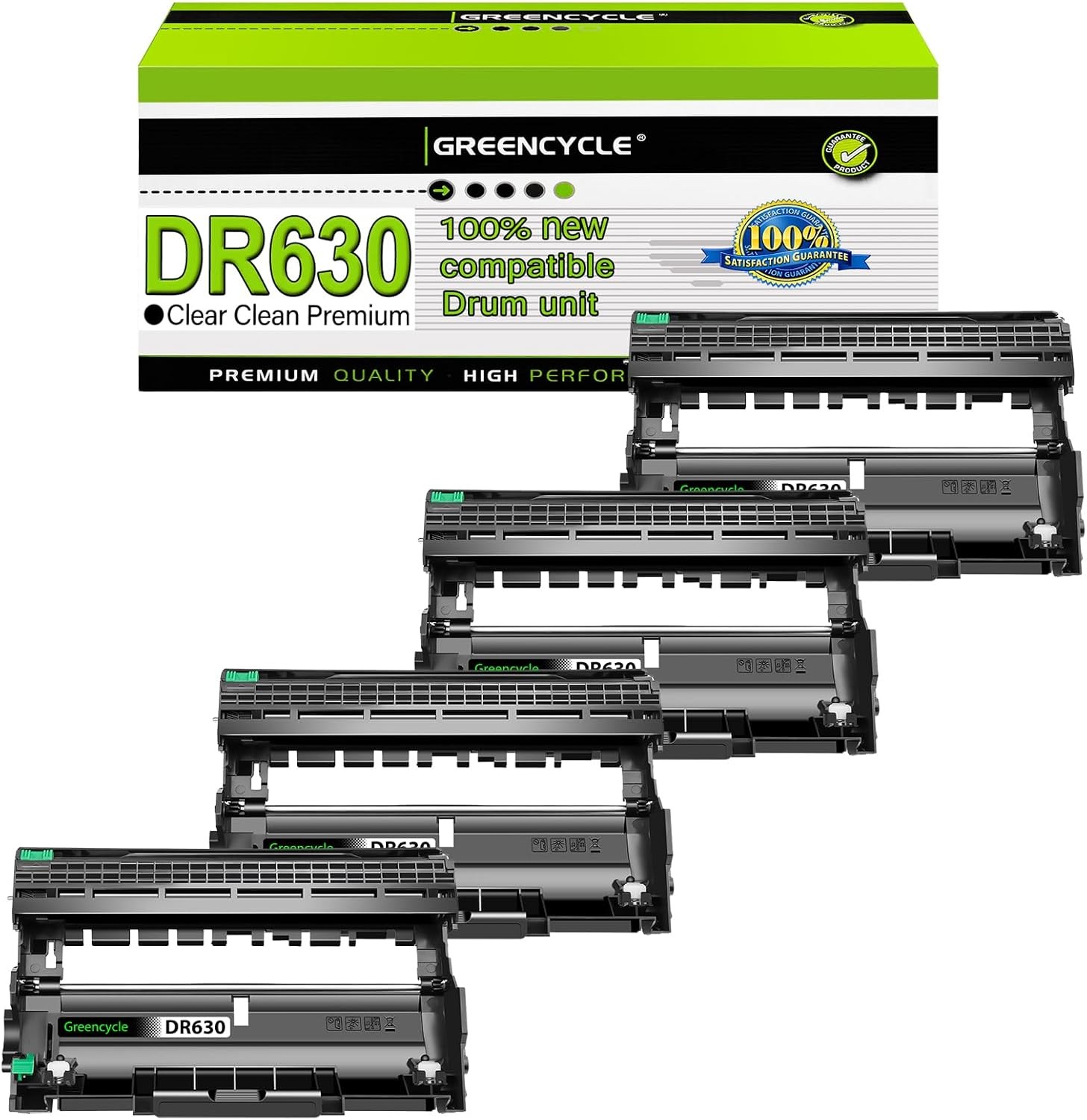 4 PACK DR630 Drum Unit for Brother DR630 DCP-L2520DW DCP-L2540DW HL-L2360DW