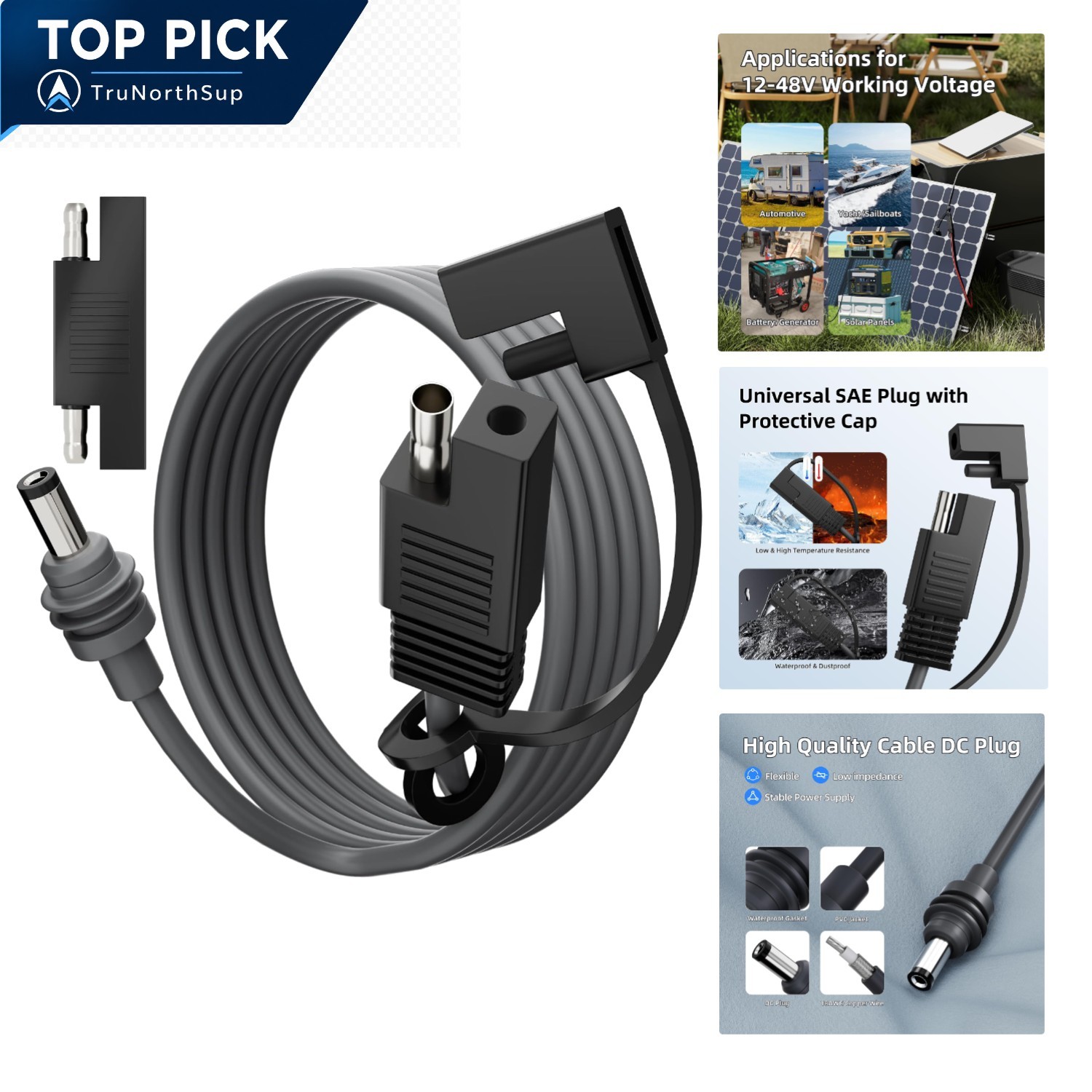 Starlink Mini SAE Cable Connector with Polarity Reverse Adapter Weatherproof ...