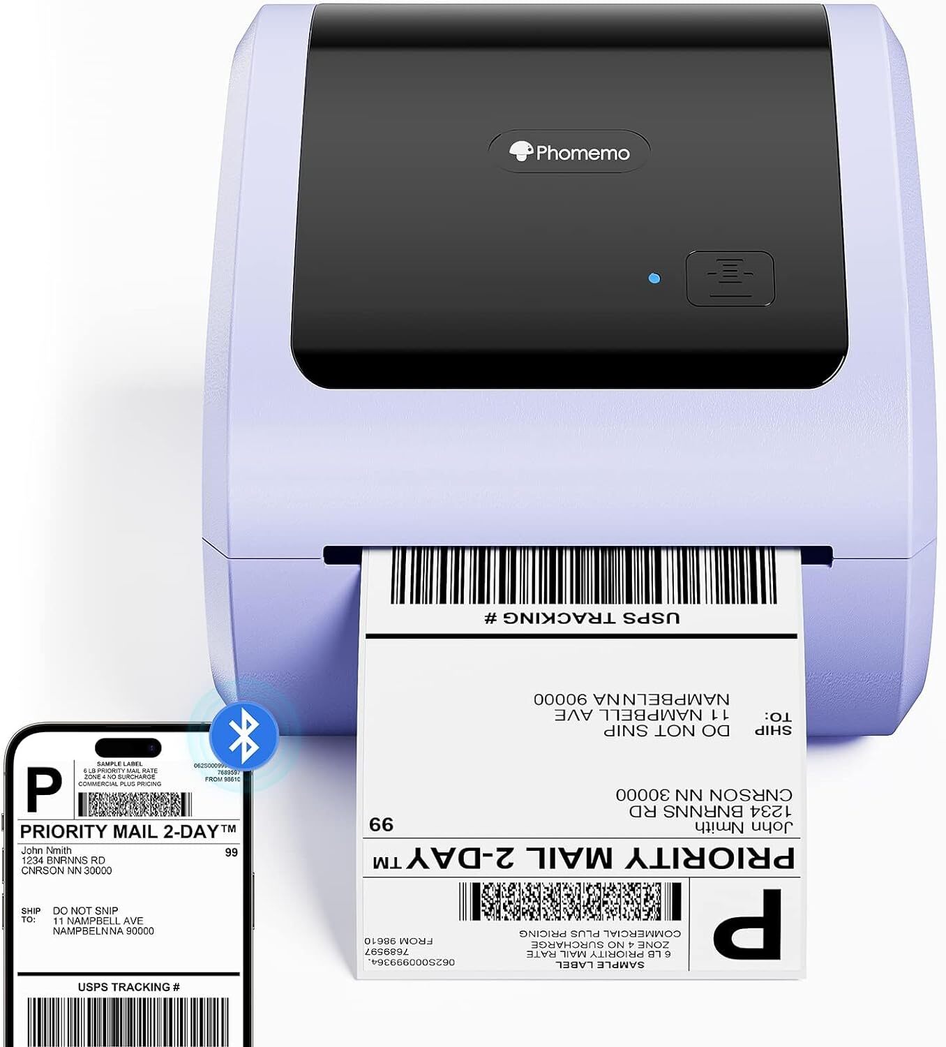 Phomemo D520BT Bluetooth Shipping Label Printer Commercial Thermal Label Maker